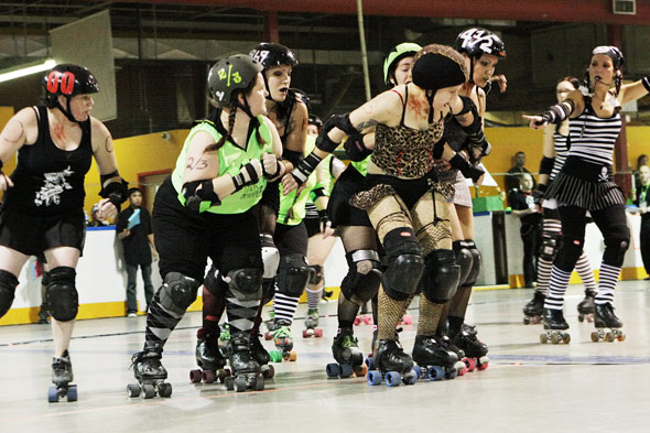 Gore-Gore Rollergirls Hold Back the Pack