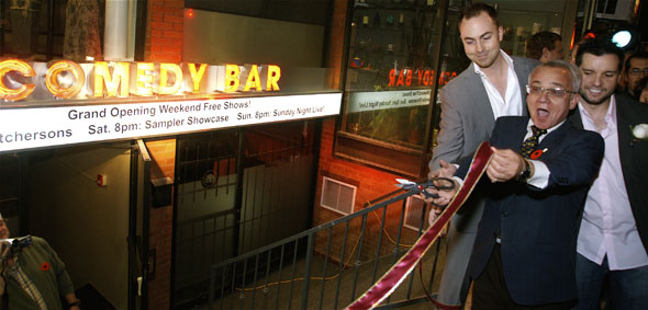 Joe Pantalone helps launch grand opening of The Comedy Bar in Toronto