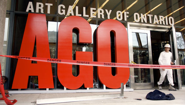 The New Art Gallery of Ontario (AGO) opens, but construction crews aren't quite done