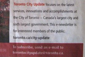 our toronto newsletter