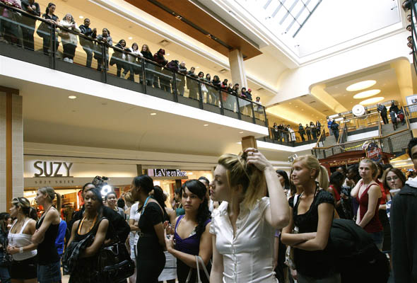 Canada's Next Top Model auditions in Toronto's Fairview Mall, generated long lineups of young women