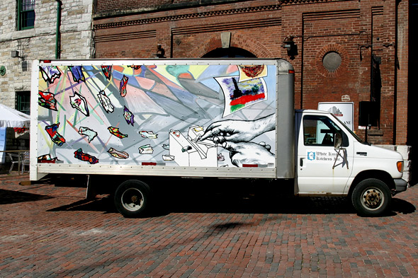 White Knight Kitchens, Inc. with CAMH truck mural