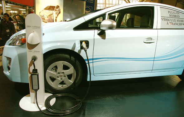 Toyota Prius plug-in vehicle at the 2010 Canadian International AutoShow