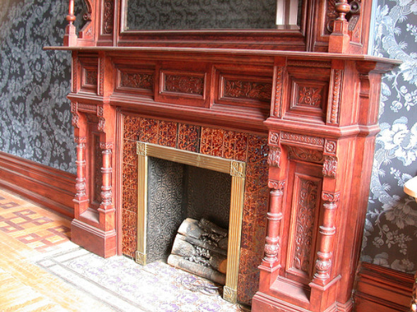 Fireplace in the Interior of James Cooper Mansion.jpg