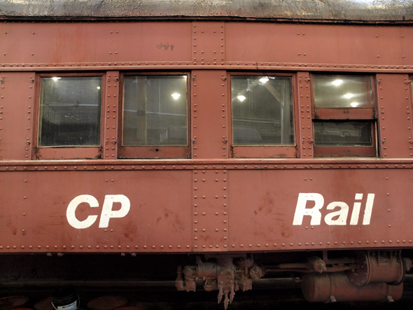 The side of the CP sleeper car