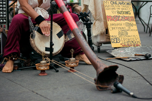 Toronto Street Busker Shibaten with Didgeridoo 2