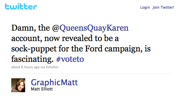 Rob Ford Fake Twitter