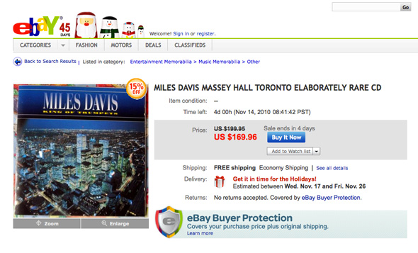 Miles Davis Toronto