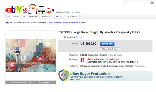 Ebay Art Toronto