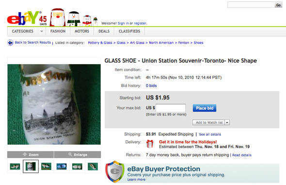 Toronto items on Ebay