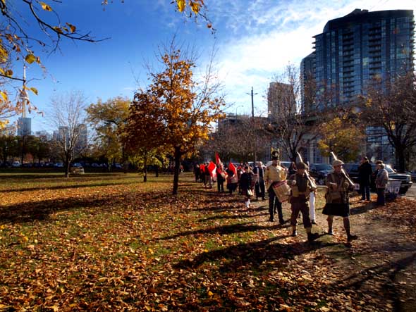 Parade to the Garrison cemetery at Fort York