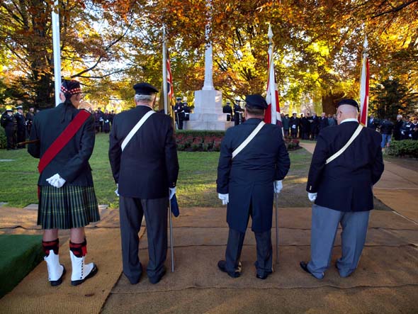 Colour guard at Prospect Cemetery