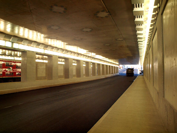 Inside the Dufferin underpass