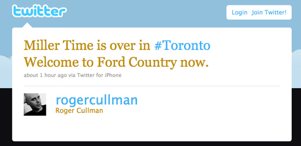 Twitter Reaction Rob Ford