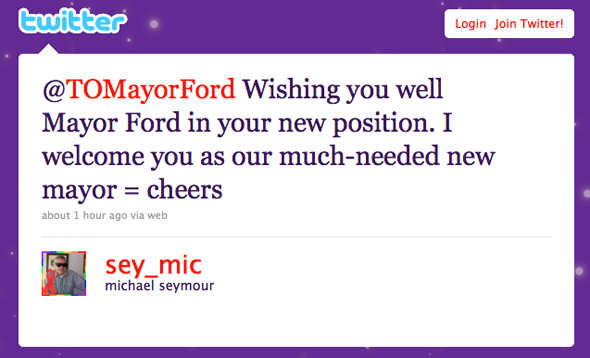 Rob Ford Reaction Twitter