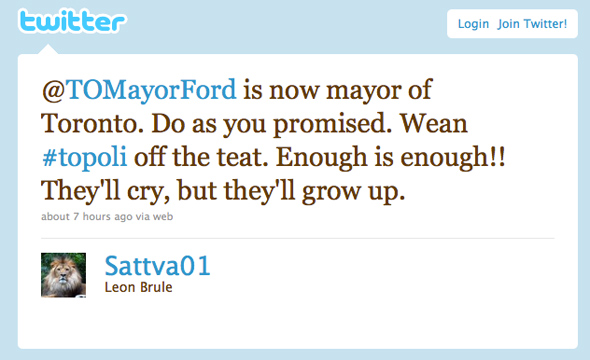 Rob Ford Twitter