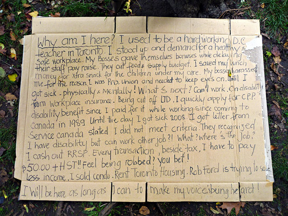 Occupy Toronto Sign
