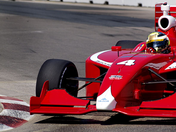An Indy Lights car