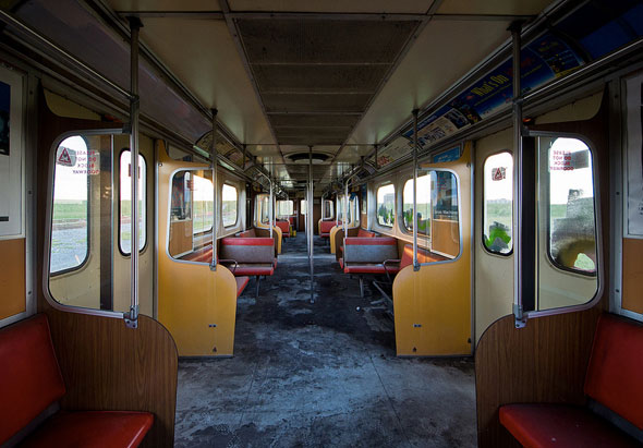 toronto ttc abandoned subway train wilson interior