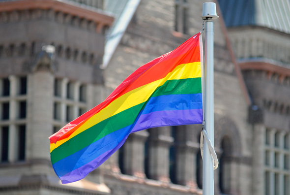 Gay pride flag raising toronto
