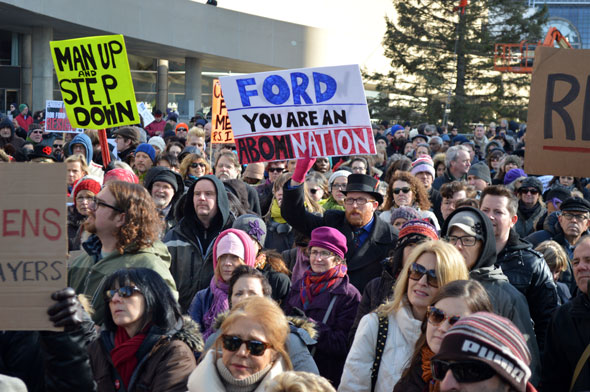rob ford protest