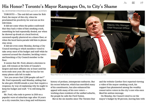 Rob ford new york times #10