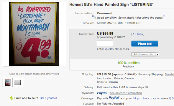 Honest Eds signs