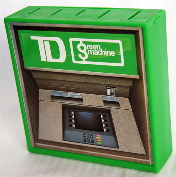 TD bank machine green