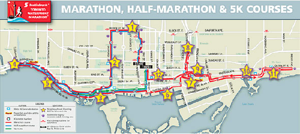 toronto marathon map
