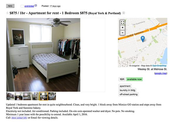 900 dollar apartment toronto